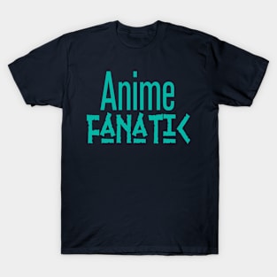 Men "Anime Fanatik" animation manga Grungy Japanese Typography Style shirt for anime fan T-Shirt